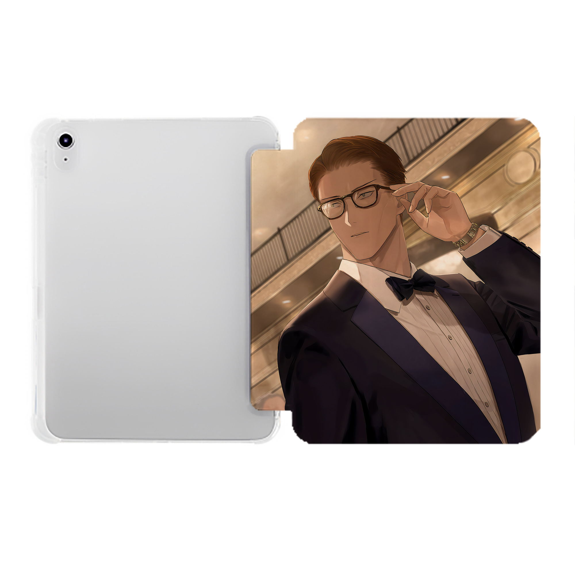 （画像用） 呪術廻戦 Jujutsu Kaisen IPad ケース ペン収納付き 三つ折りスタンド PUレザー×シリコン 対応機種9.5/10.5/10.9インチ